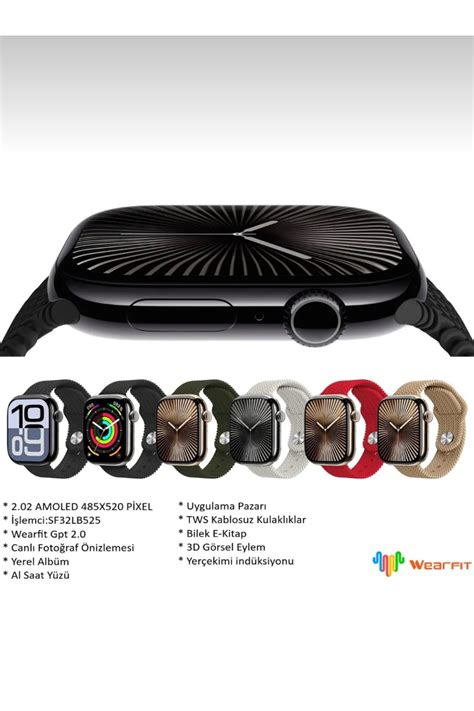 EMİN ENSAR HOME HK10 Pro Max Akıllı Saat 2.02" AMOLED Ekran Yerçekimi.